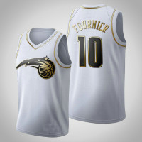 Orlando Magic Evan Fournier #10 Golden Edition White Jersey