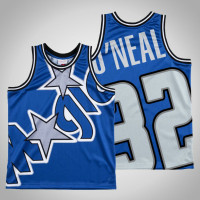 Mens Magic Shaquille O'Neal #32 Royal Big Face Swingman Mitchell & Ness HWC Jersey